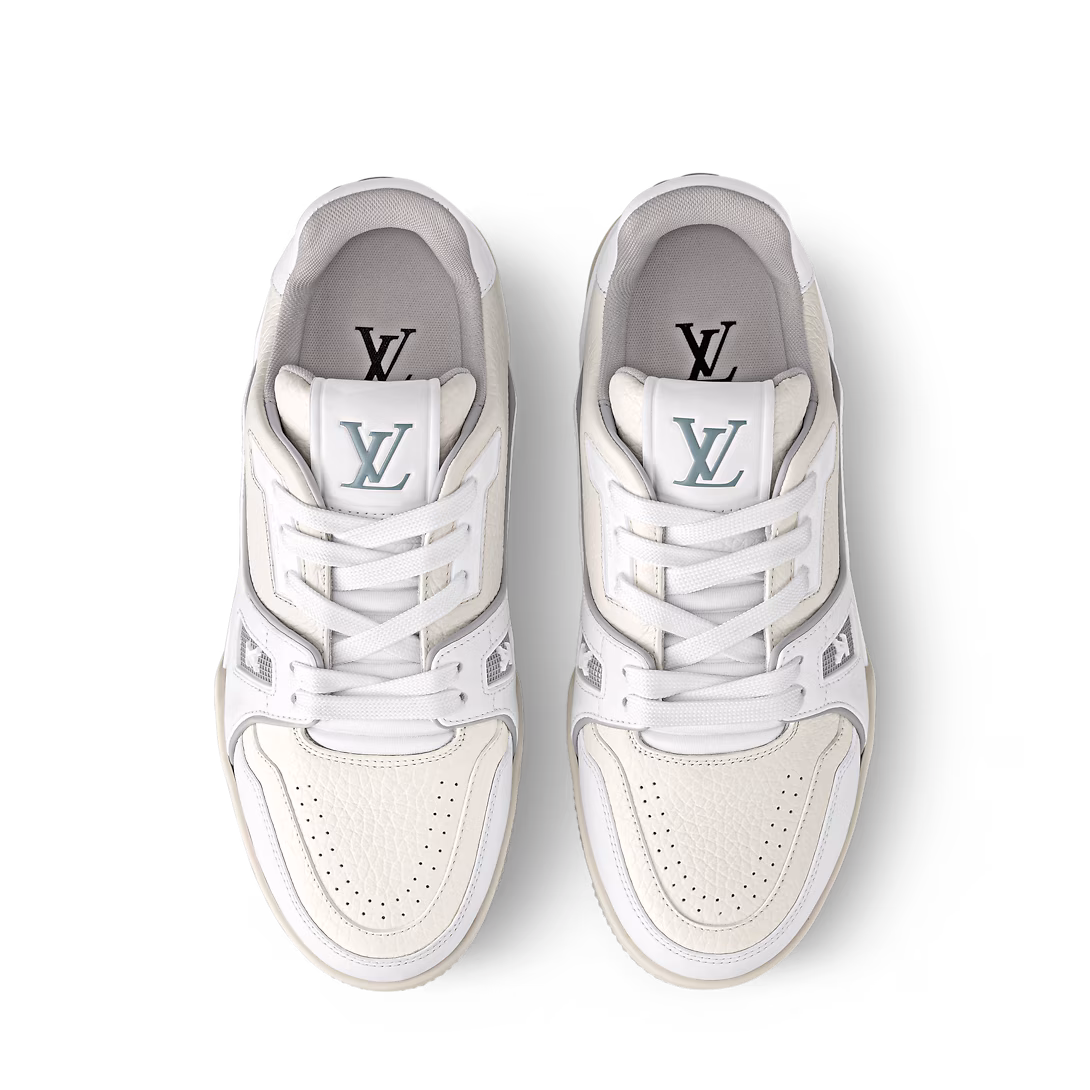 LV Trainer Sneaker Grained calf leather White 04